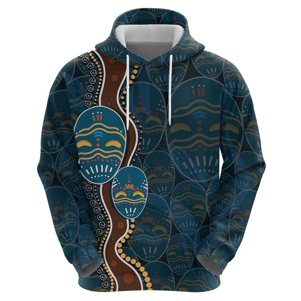 Aboriginal Masks Art Hoodie Australian Indigenous - Vibe Hoodie Shop