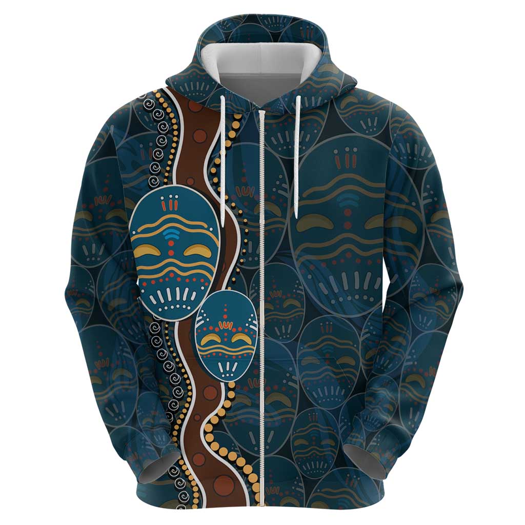 Aboriginal Masks Art Hoodie Australian Indigenous - Vibe Hoodie Shop