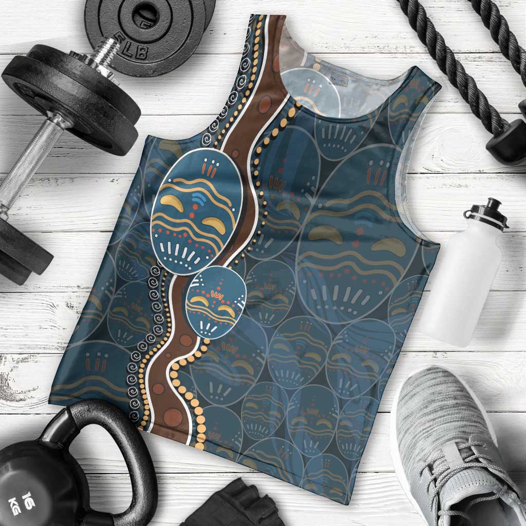 Aboriginal Masks Art Men Tank Top Australian Indigenous - Vibe Hoodie Shop