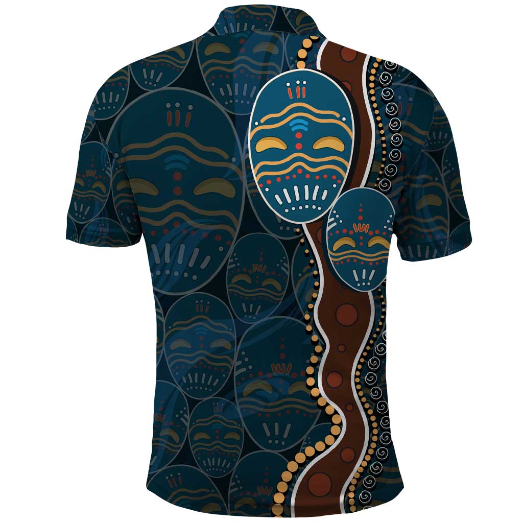 Aboriginal Masks Art Polo Shirt Australian Indigenous - Vibe Hoodie Shop
