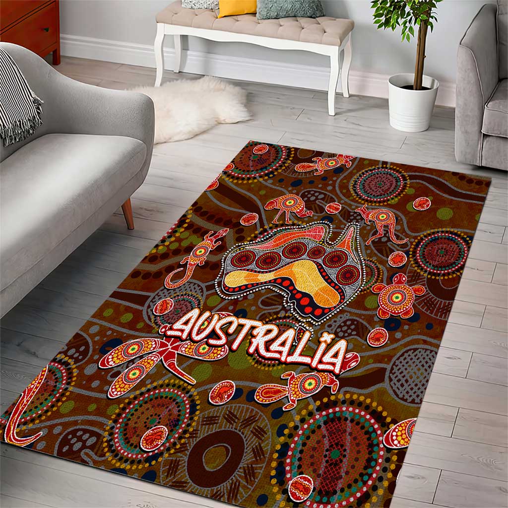 Animal Australia Aboriginal Art Area Rug - Vibe Hoodie Shop