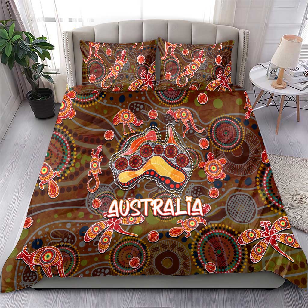 Animal Australia Aboriginal Art Bedding Set - Vibe Hoodie Shop