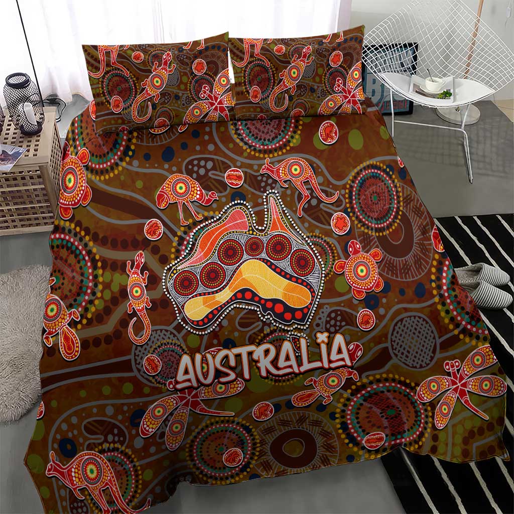 Animal Australia Aboriginal Art Bedding Set - Vibe Hoodie Shop