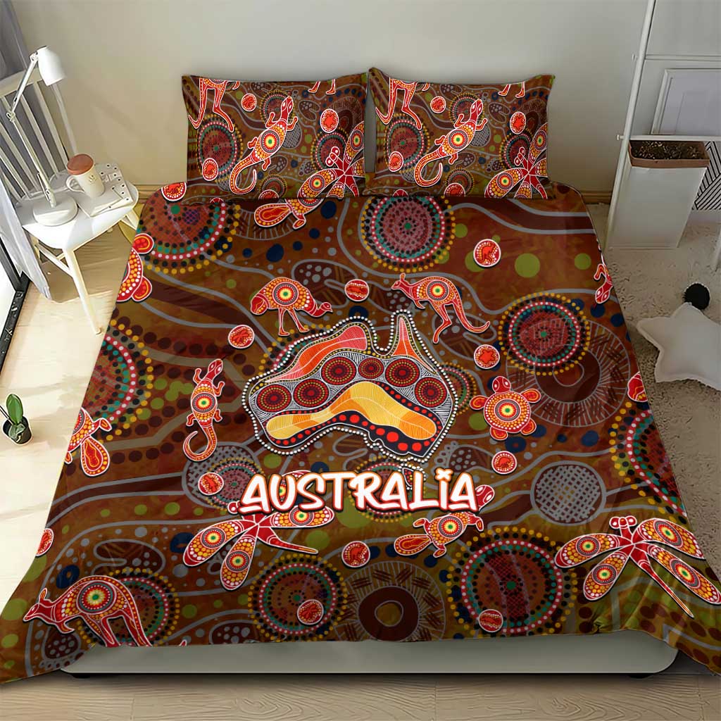 Animal Australia Aboriginal Art Bedding Set - Vibe Hoodie Shop