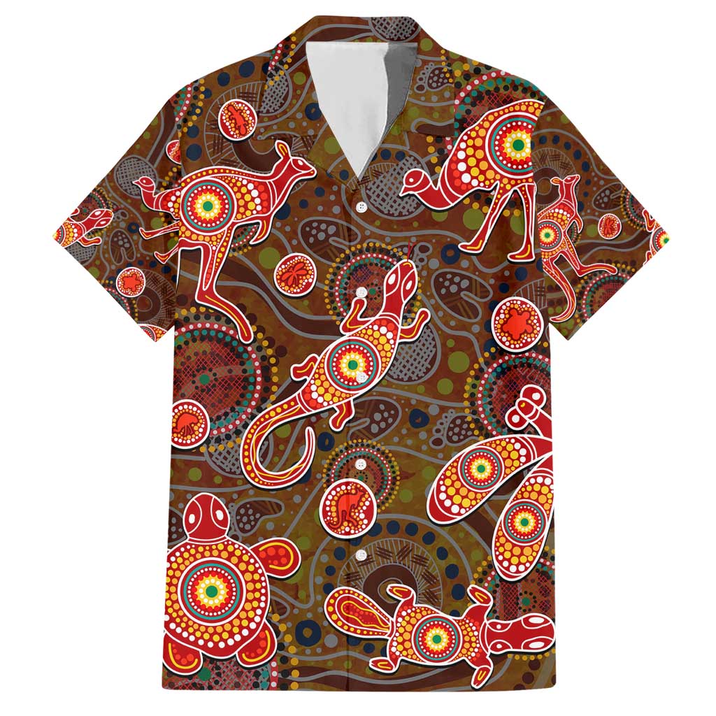 Animal Australia Aboriginal Art Hawaiian Shirt - Vibe Hoodie Shop