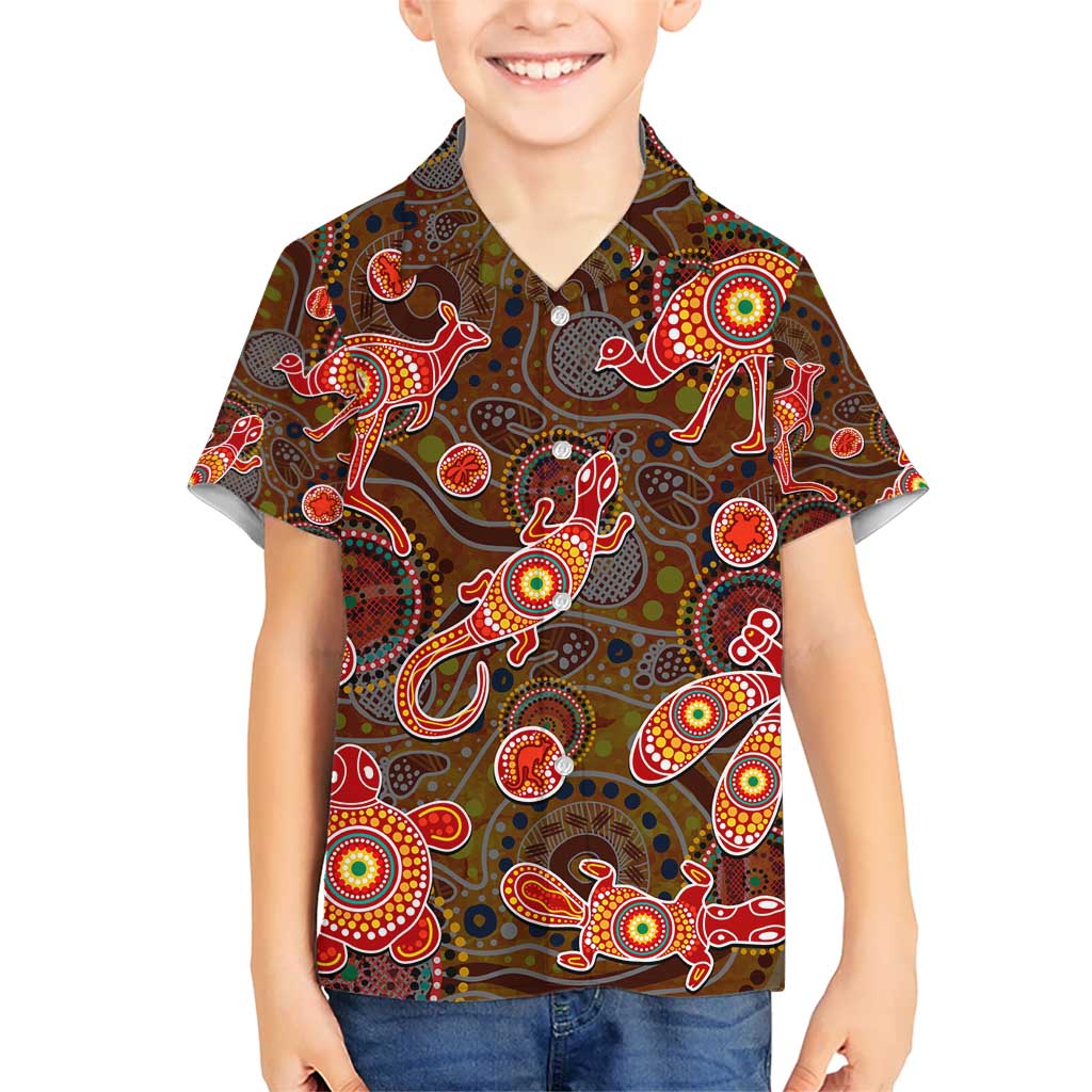 Animal Australia Aboriginal Art Hawaiian Shirt - Vibe Hoodie Shop