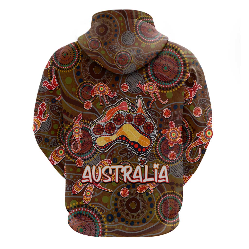 Animal Australia Aboriginal Art Hoodie - Vibe Hoodie Shop