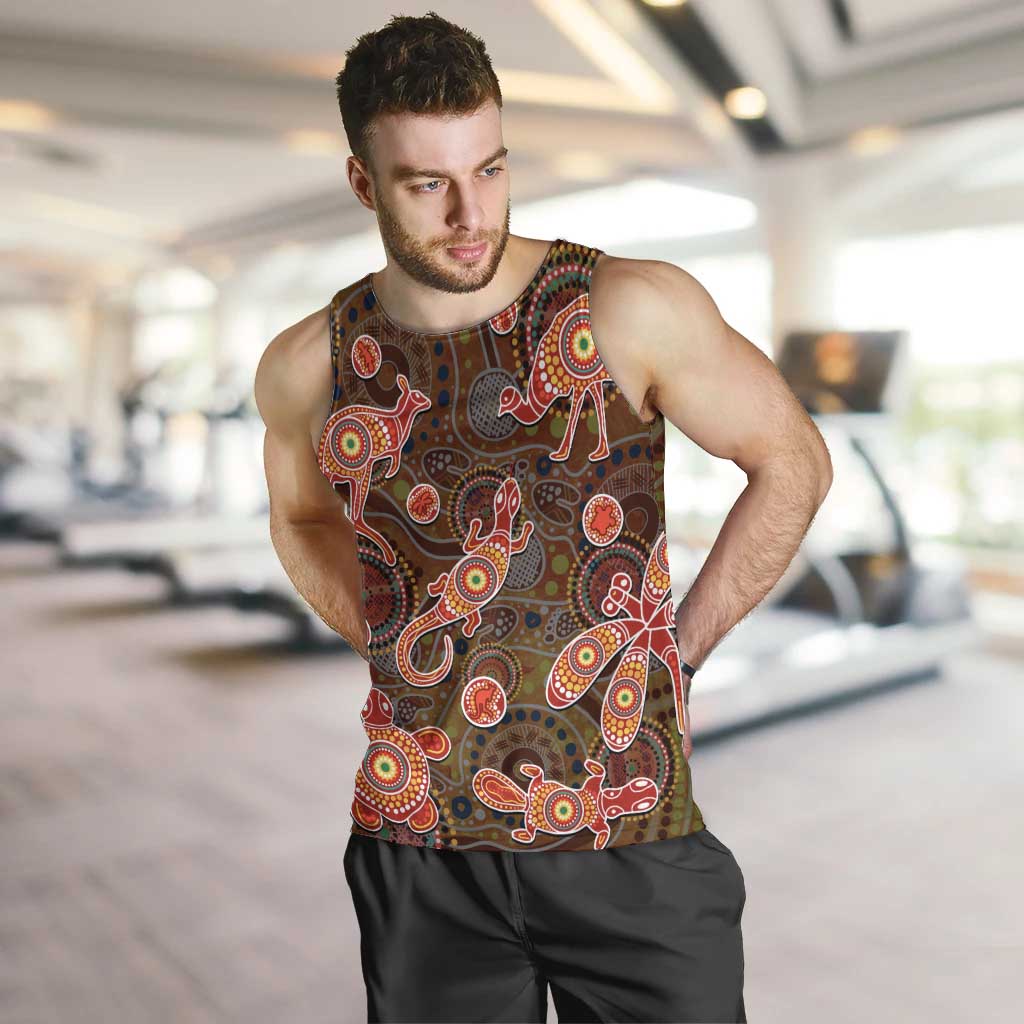 Animal Australia Aboriginal Art Men Tank Top - Vibe Hoodie Shop