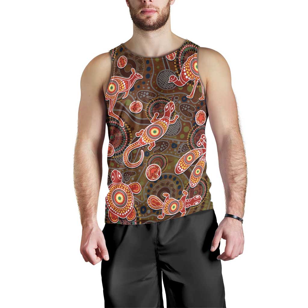 Animal Australia Aboriginal Art Men Tank Top - Vibe Hoodie Shop