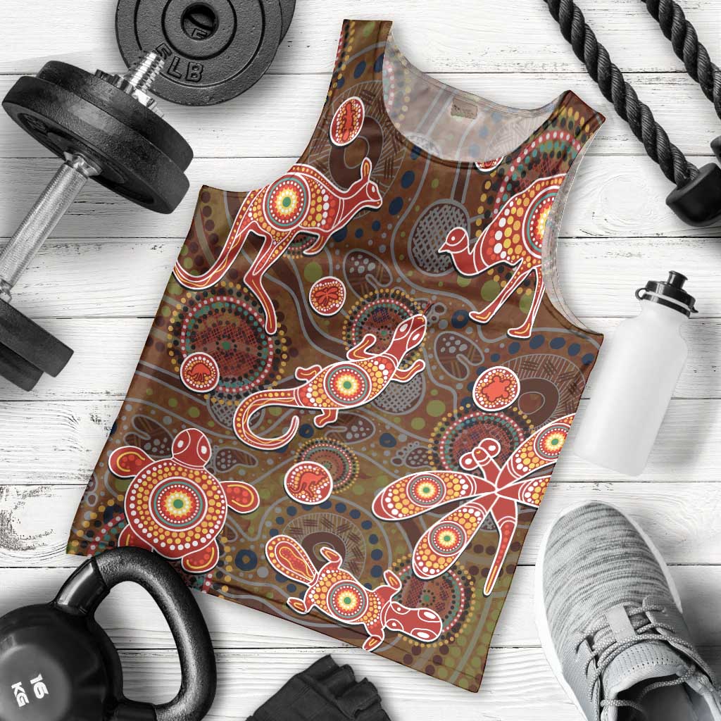 Animal Australia Aboriginal Art Men Tank Top - Vibe Hoodie Shop