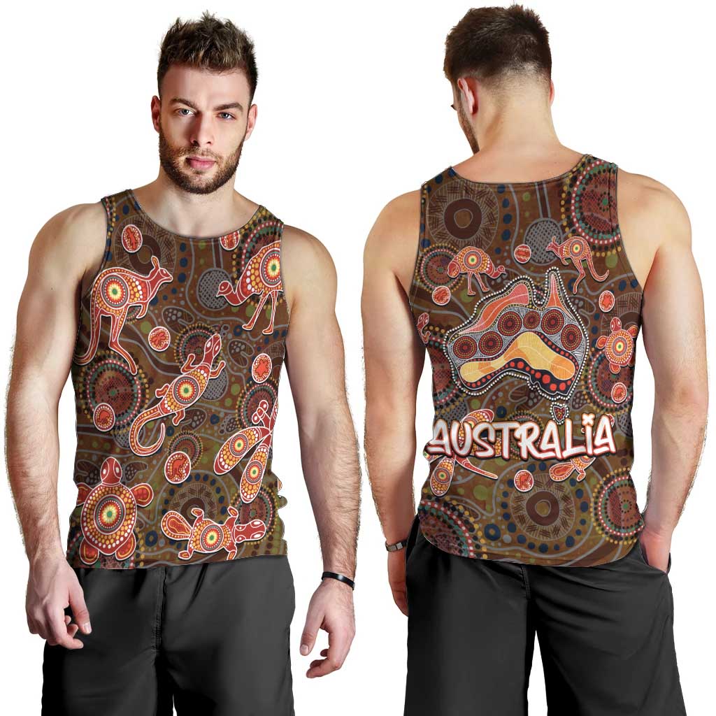 Animal Australia Aboriginal Art Men Tank Top - Vibe Hoodie Shop
