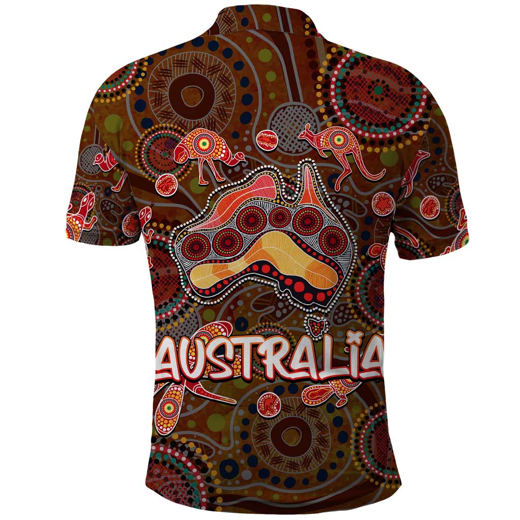 Animal Australia Aboriginal Art Polo Shirt - Vibe Hoodie Shop