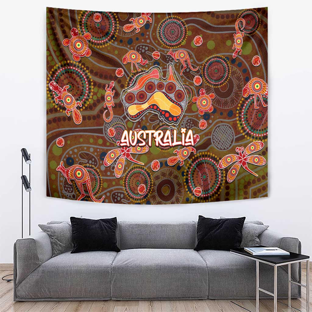 Animal Australia Aboriginal Art Tapestry - Vibe Hoodie Shop