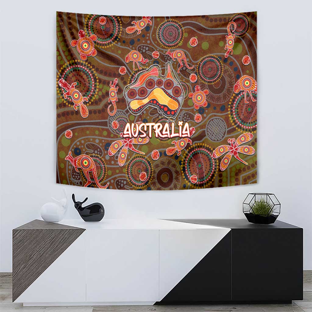 Animal Australia Aboriginal Art Tapestry - Vibe Hoodie Shop