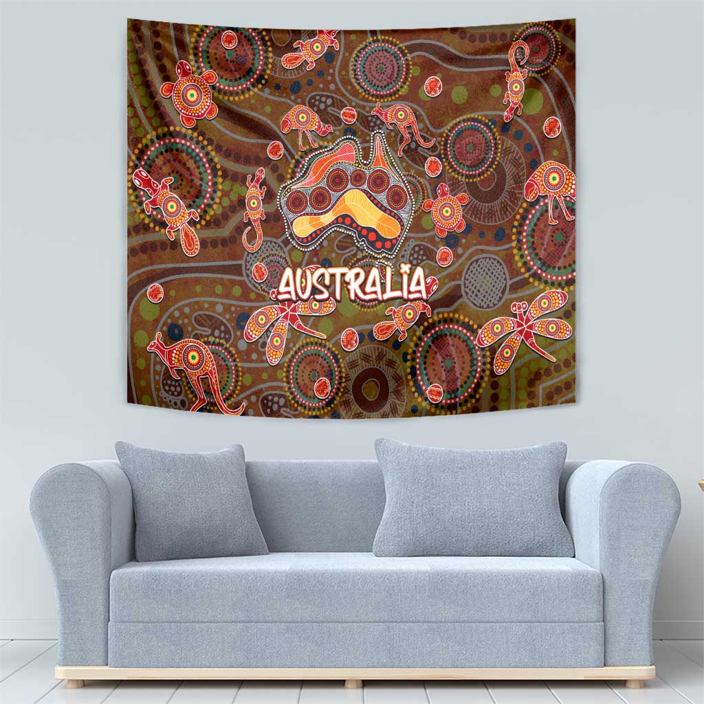 Animal Australia Aboriginal Art Tapestry - Vibe Hoodie Shop