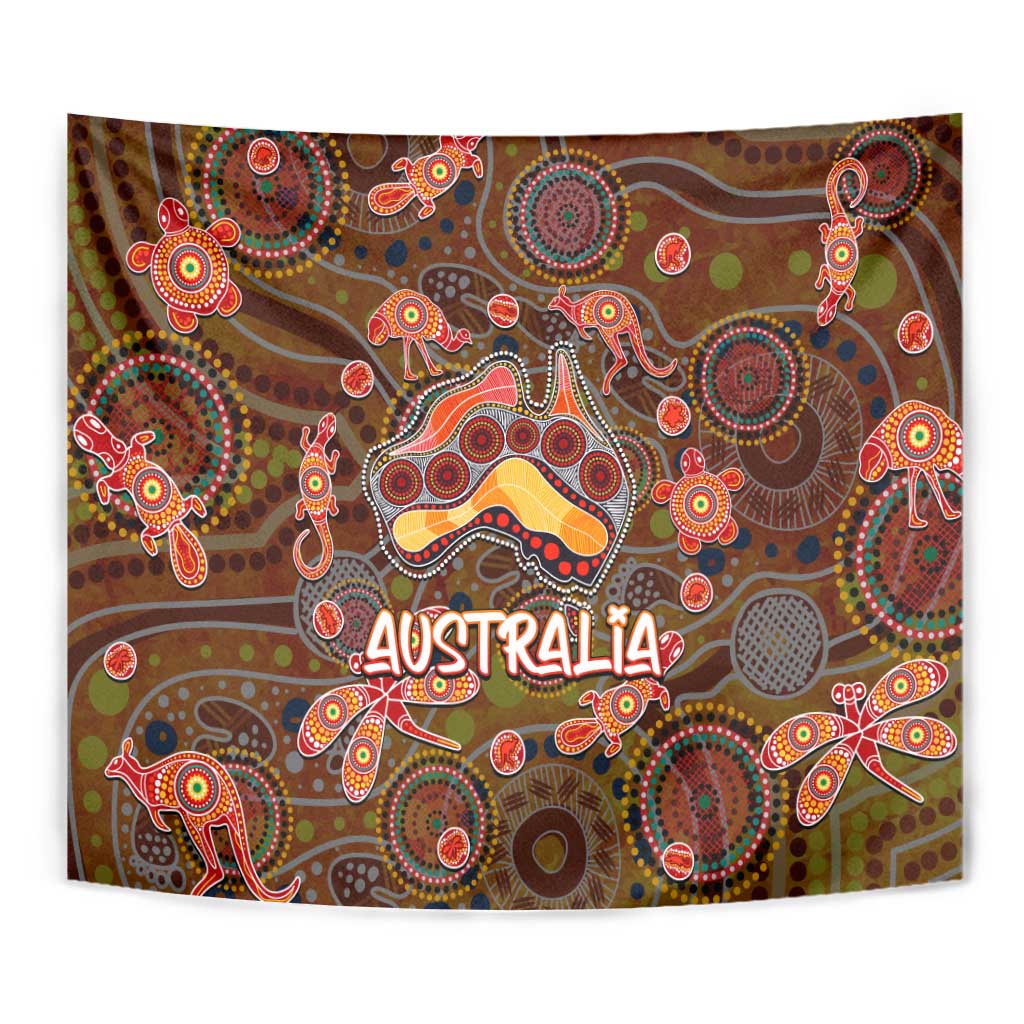 Animal Australia Aboriginal Art Tapestry - Vibe Hoodie Shop