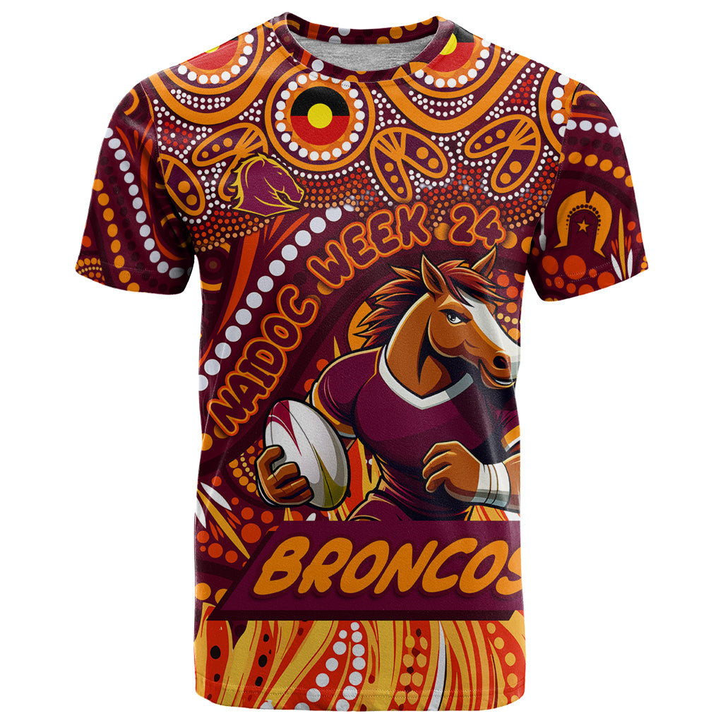 Custom Australia NAIDOC Week 2024 T Shirt Brisbane Broncos Mascot Keep The Fire Burning - Vibe Hoodie Shop