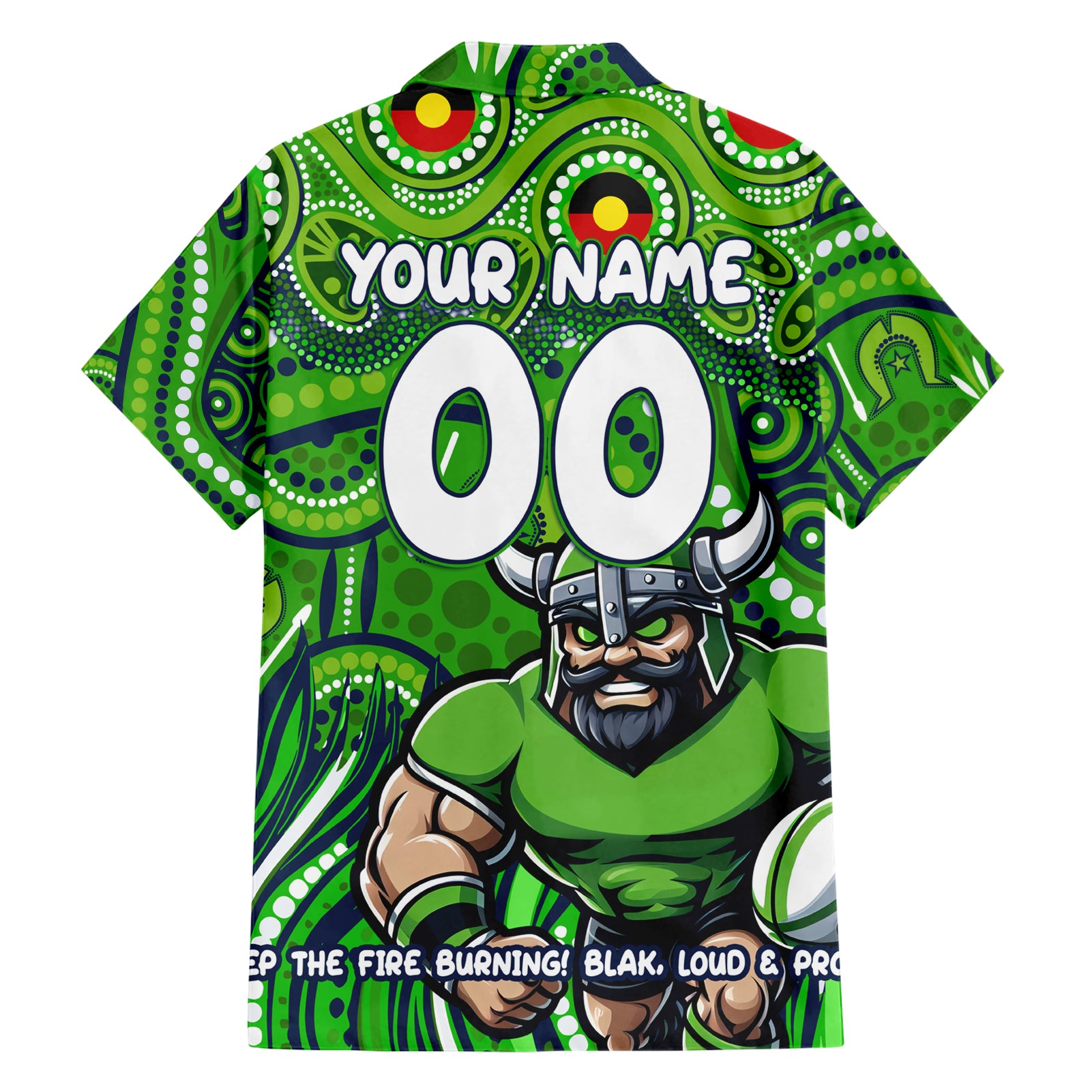 Custom Australia NAIDOC Week 2024 Hawaiian Shirt Canberra Raiders Mascot Keep The Fire Burning - Vibe Hoodie Shop