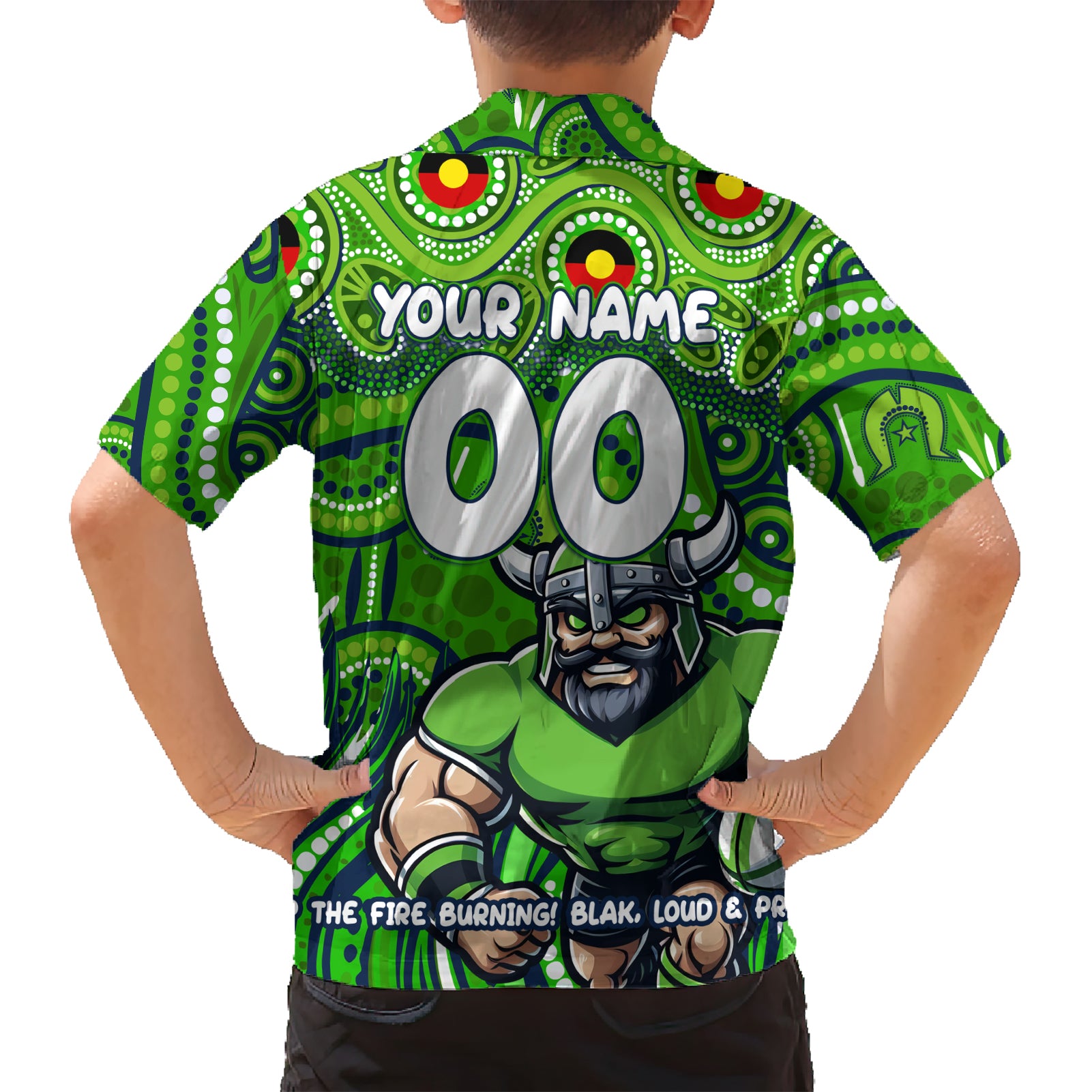 Custom Australia NAIDOC Week 2024 Hawaiian Shirt Canberra Raiders Mascot Keep The Fire Burning - Vibe Hoodie Shop