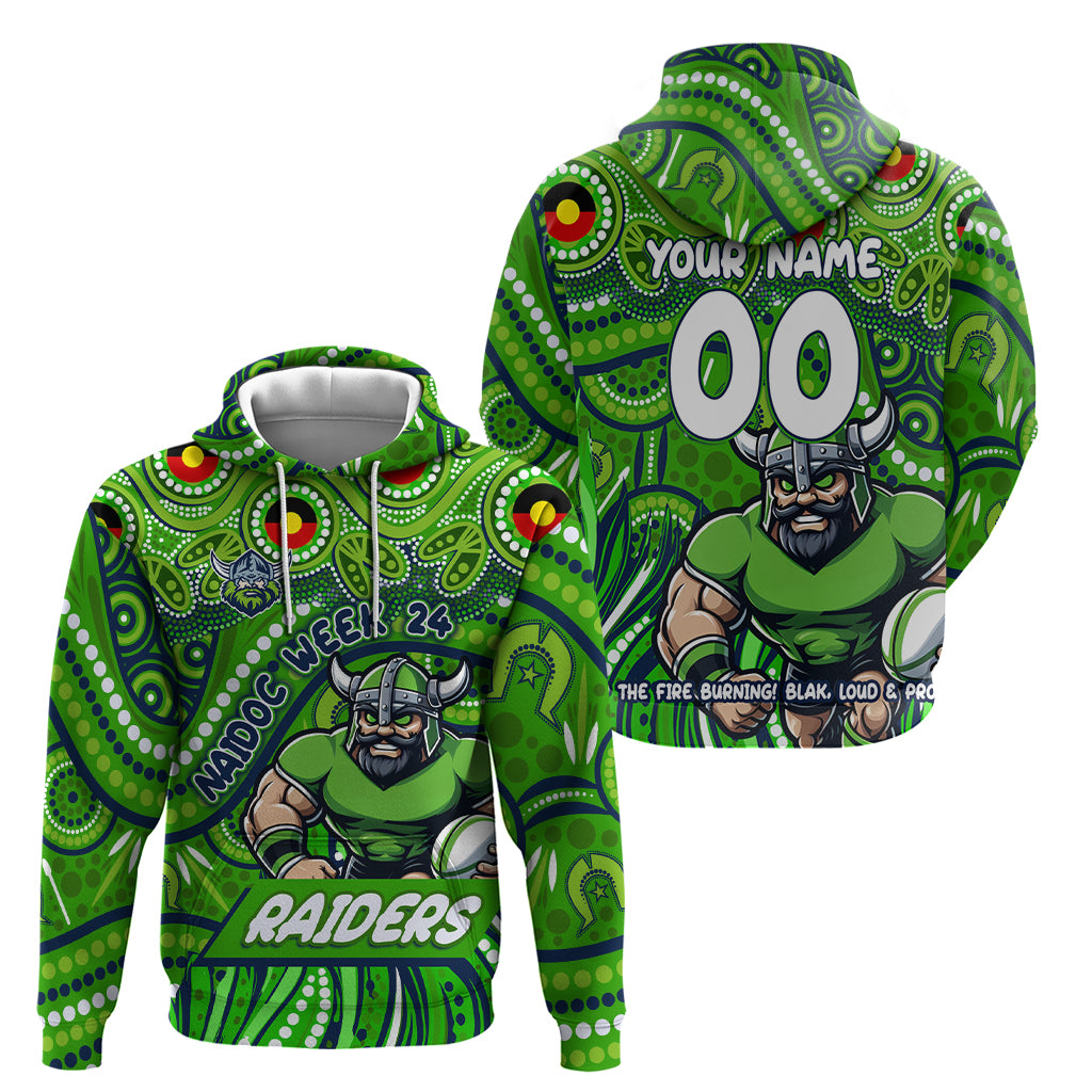 Custom Australia NAIDOC Week 2024 Hoodie Canberra Raiders Mascot Keep The Fire Burning - Vibe Hoodie Shop