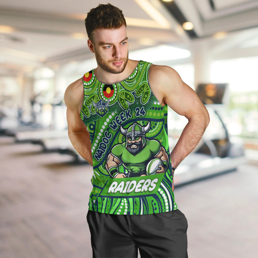 Custom Australia NAIDOC Week 2024 Men Tank Top Canberra Raiders Mascot Keep The Fire Burning - Vibe Hoodie Shop