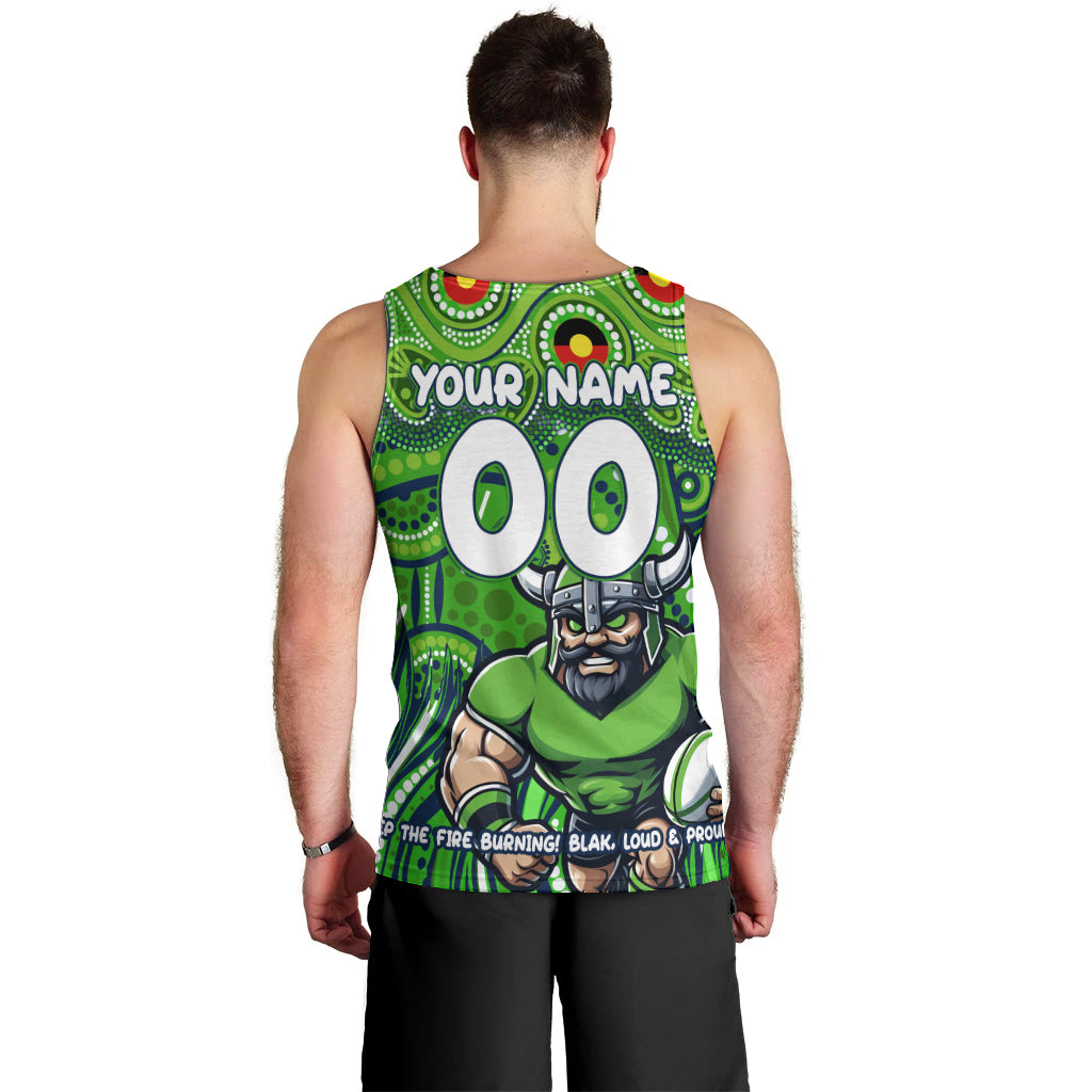 Custom Australia NAIDOC Week 2024 Men Tank Top Canberra Raiders Mascot Keep The Fire Burning - Vibe Hoodie Shop