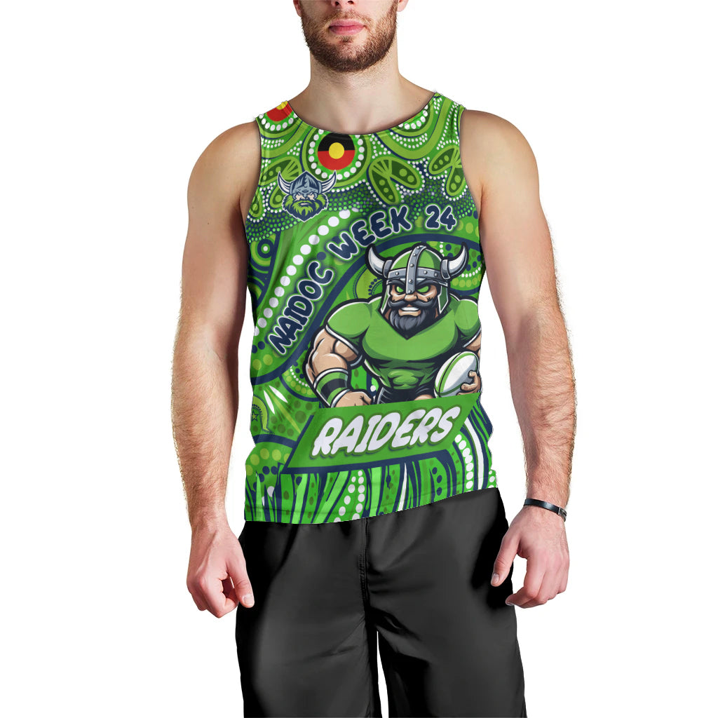 Custom Australia NAIDOC Week 2024 Men Tank Top Canberra Raiders Mascot Keep The Fire Burning - Vibe Hoodie Shop