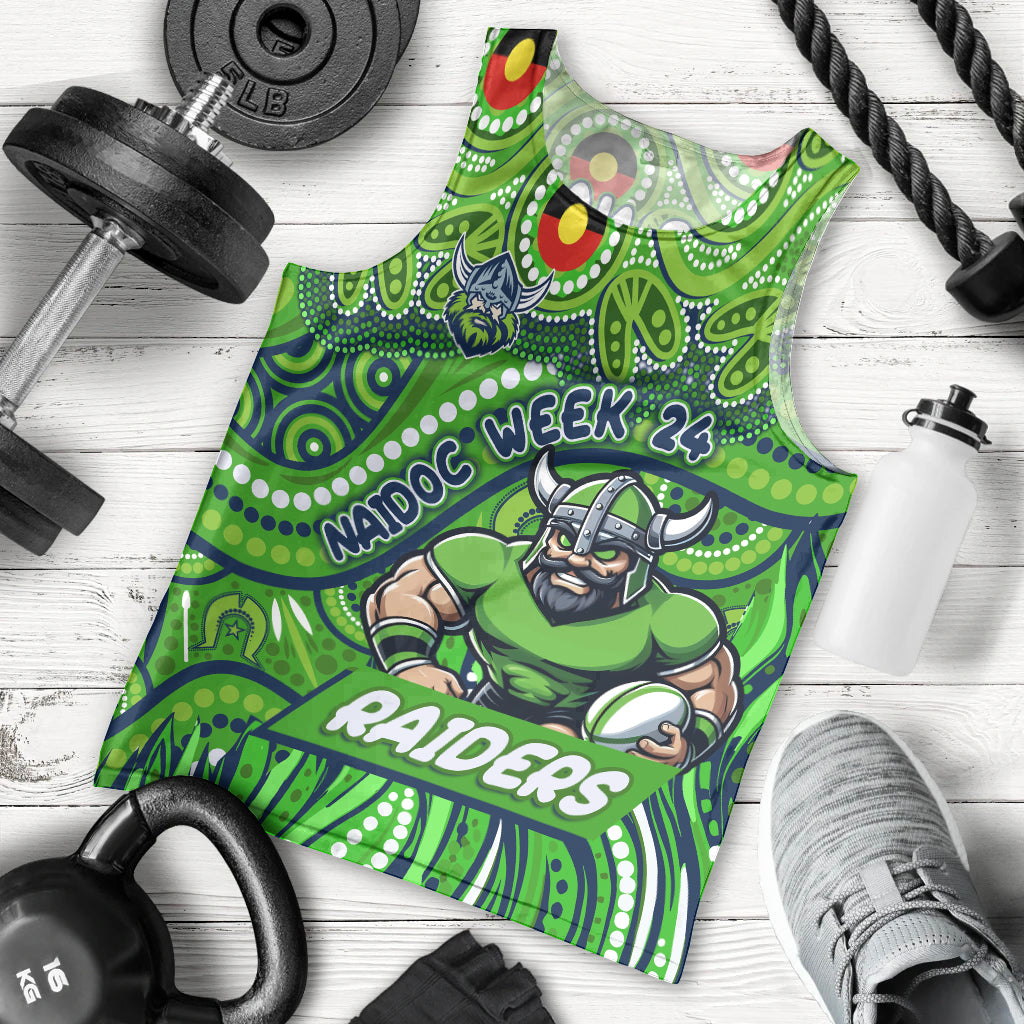 Custom Australia NAIDOC Week 2024 Men Tank Top Canberra Raiders Mascot Keep The Fire Burning - Vibe Hoodie Shop