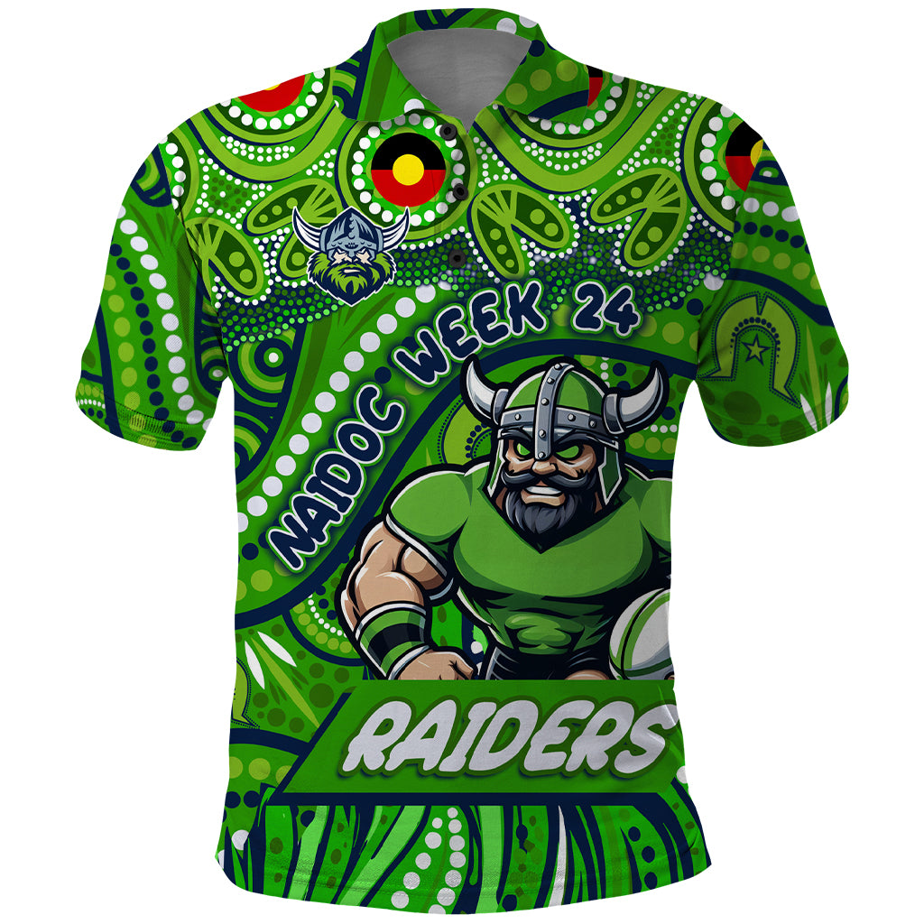 Custom Australia NAIDOC Week 2024 Polo Shirt Canberra Raiders Mascot Keep The Fire Burning - Vibe Hoodie Shop