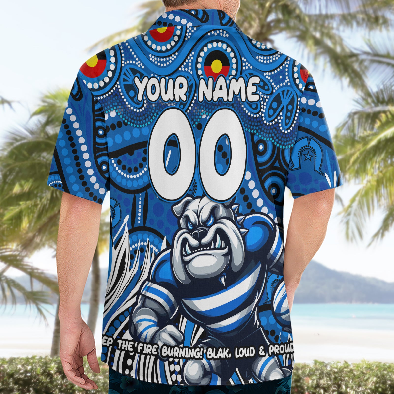 Custom Australia NAIDOC Week 2024 Hawaiian Shirt Bulldogs Mascot Keep The Fire Burning - Vibe Hoodie Shop