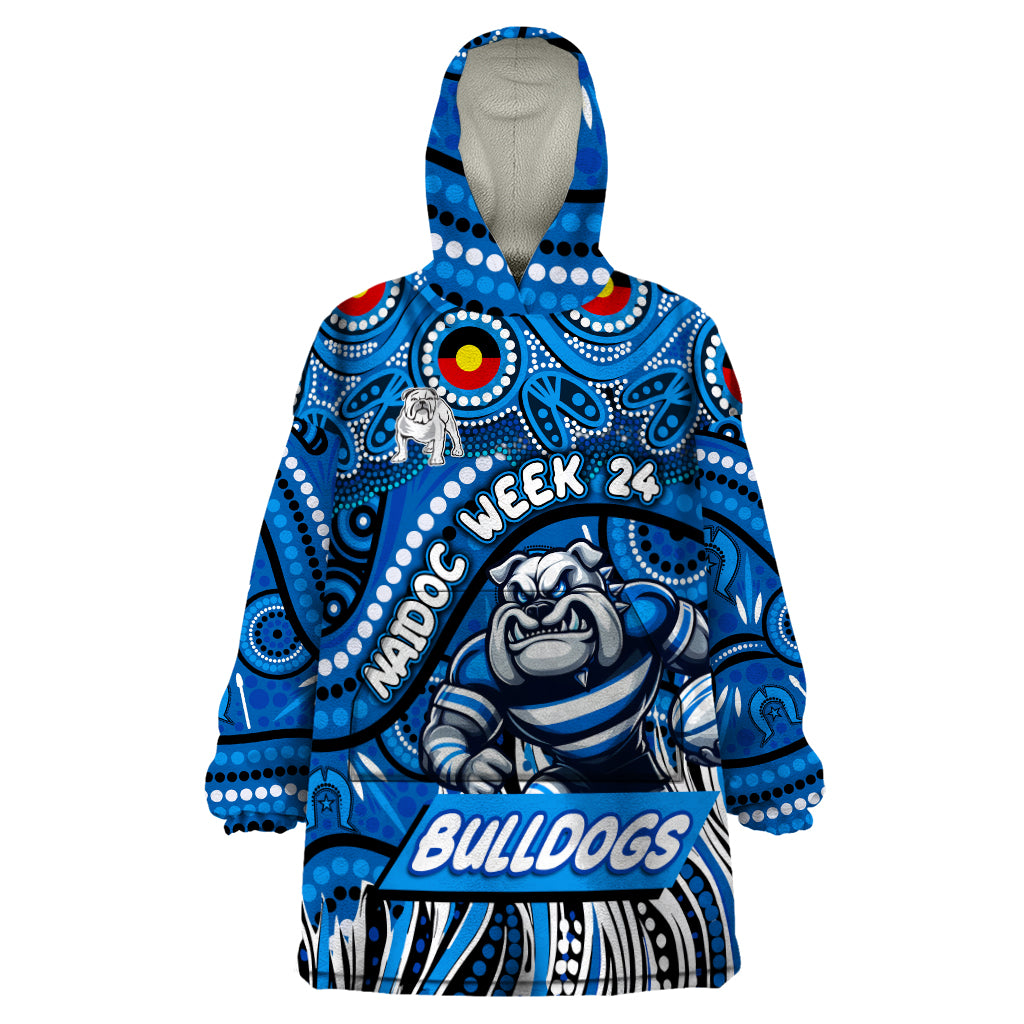 Custom Australia NAIDOC Week 2024 Wearable Blanket Hoodie Bulldogs Mascot Keep The Fire Burning - Vibe Hoodie Shop