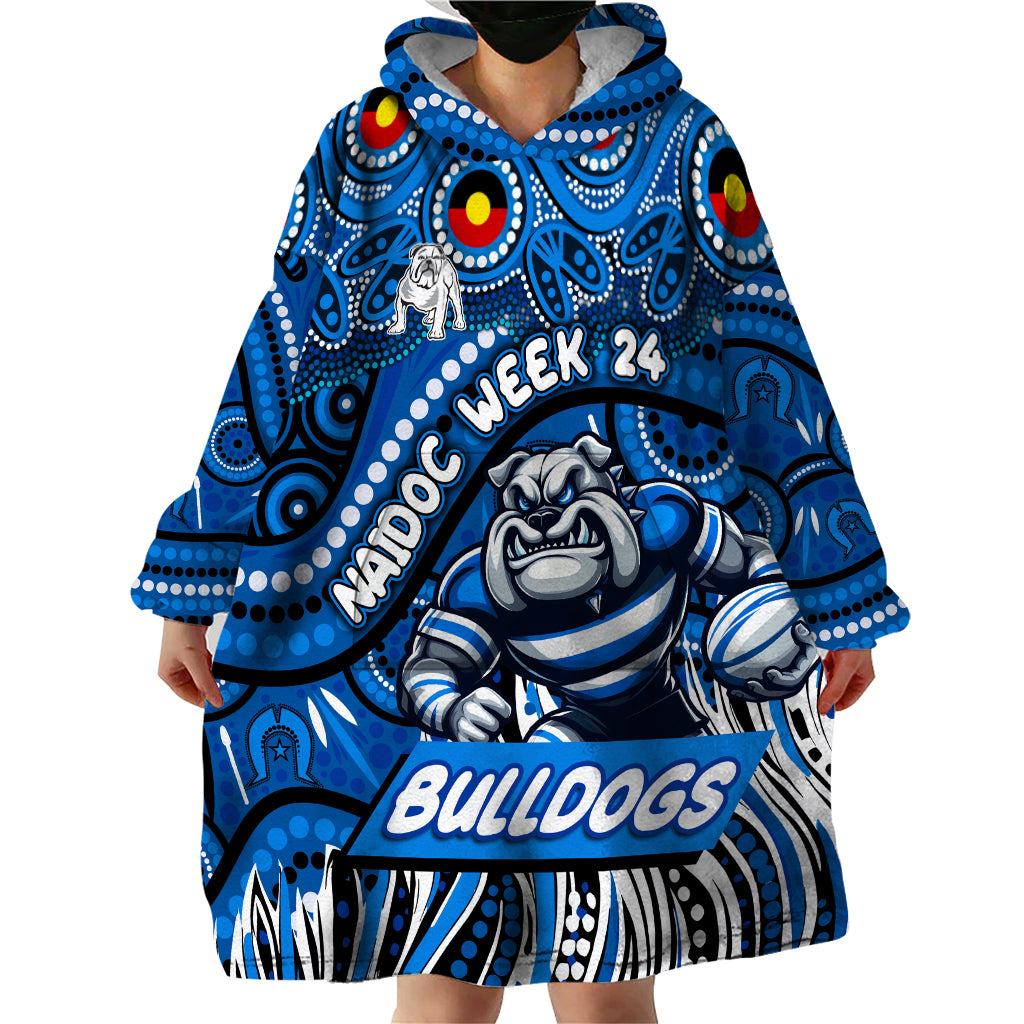 Custom Australia NAIDOC Week 2024 Wearable Blanket Hoodie Bulldogs Mascot Keep The Fire Burning - Vibe Hoodie Shop