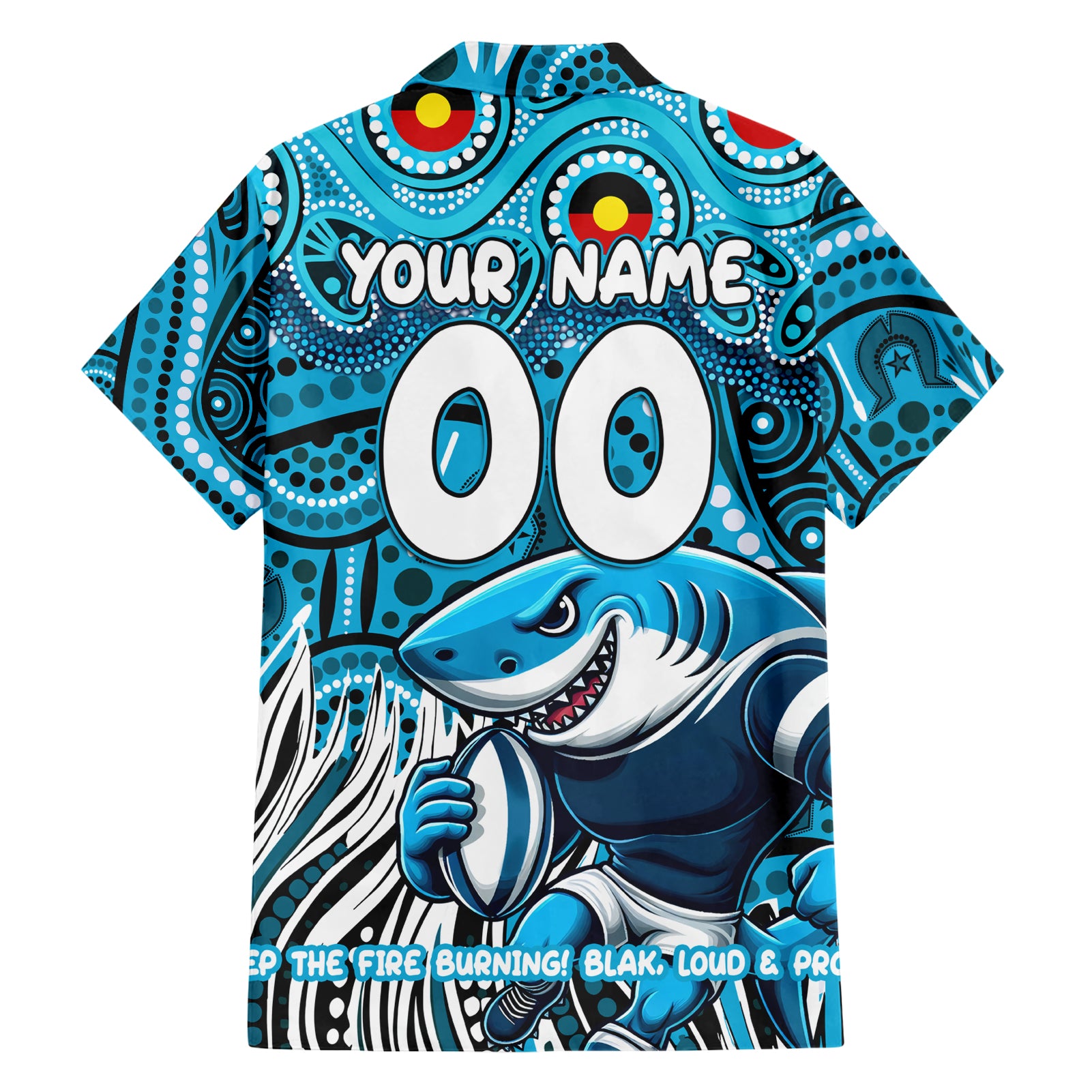 Custom Australia NAIDOC Week 2024 Hawaiian Shirt Sharks Mascot Keep The Fire Burning - Vibe Hoodie Shop