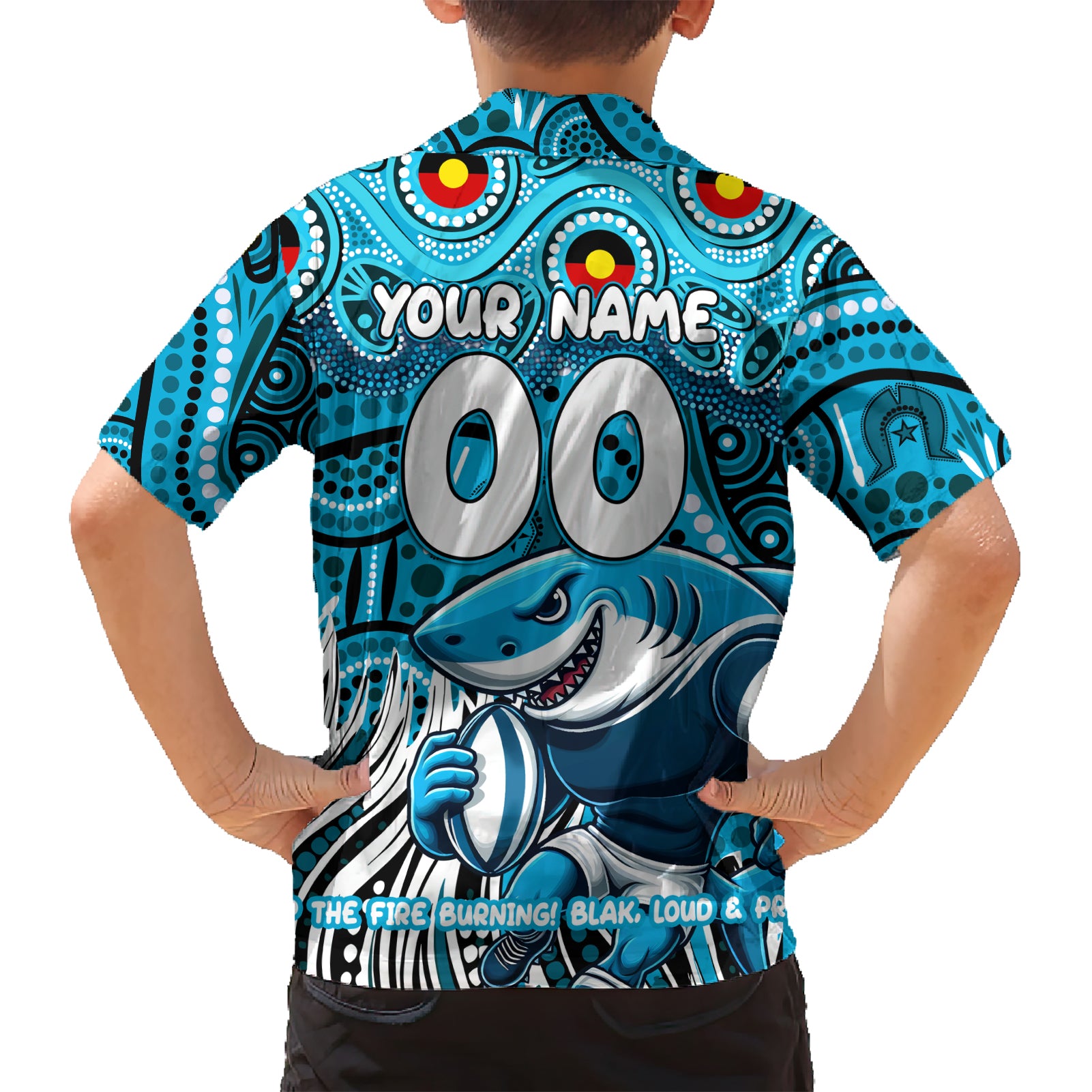 Custom Australia NAIDOC Week 2024 Hawaiian Shirt Sharks Mascot Keep The Fire Burning - Vibe Hoodie Shop