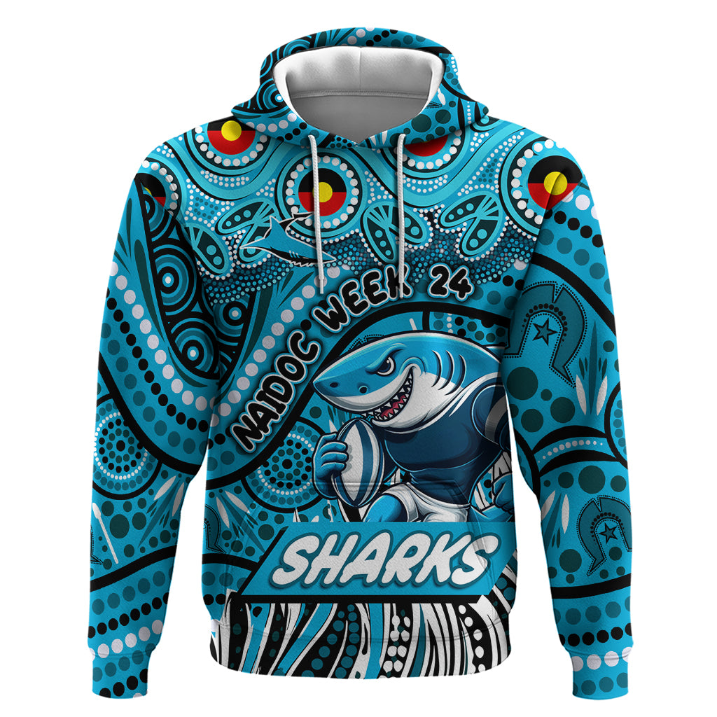 Custom Australia NAIDOC Week 2024 Hoodie Sharks Mascot Keep The Fire Burning - Vibe Hoodie Shop