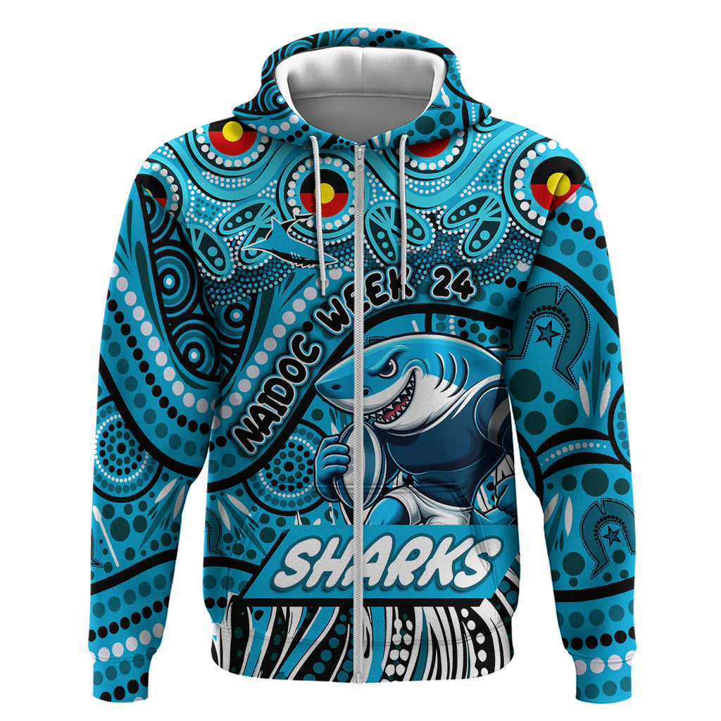 Custom Australia NAIDOC Week 2024 Hoodie Sharks Mascot Keep The Fire Burning - Vibe Hoodie Shop