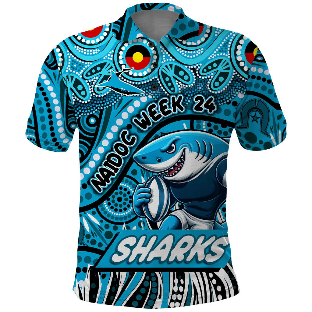 Custom Australia NAIDOC Week 2024 Polo Shirt Sharks Mascot Keep The Fire Burning - Vibe Hoodie Shop