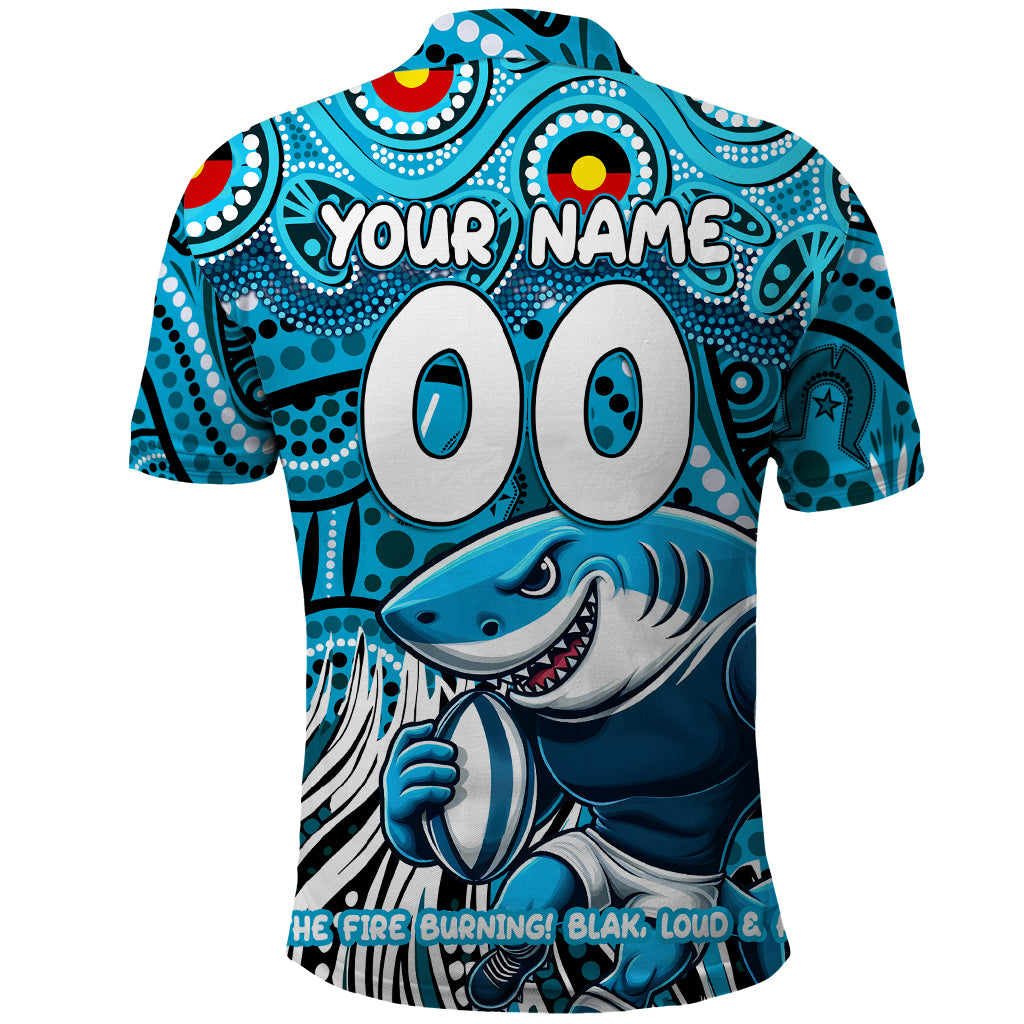 Custom Australia NAIDOC Week 2024 Polo Shirt Sharks Mascot Keep The Fire Burning - Vibe Hoodie Shop
