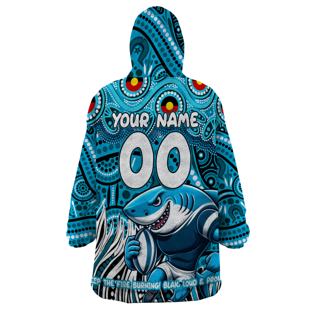 Custom Australia NAIDOC Week 2024 Wearable Blanket Hoodie Sharks Mascot Keep The Fire Burning - Vibe Hoodie Shop