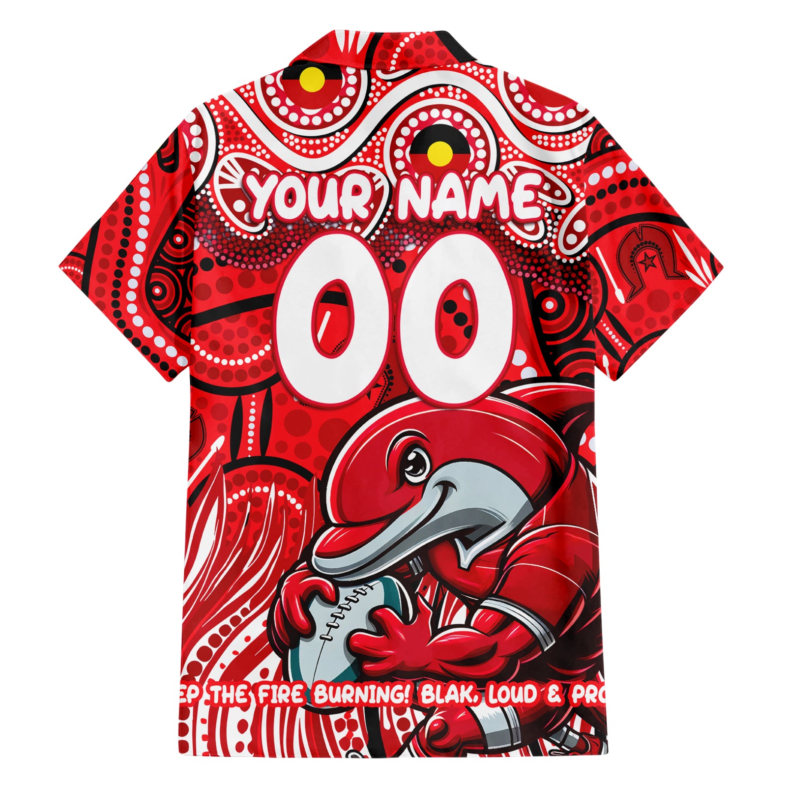 Custom Australia NAIDOC Week 2024 Hawaiian Shirt Dolphins Mascot Keep The Fire Burning - Vibe Hoodie Shop