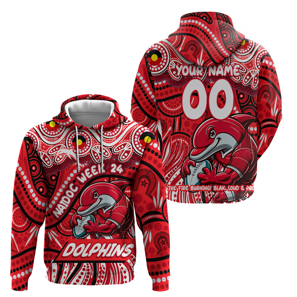 Custom Australia NAIDOC Week 2024 Hoodie Dolphins Mascot Keep The Fire Burning - Vibe Hoodie Shop