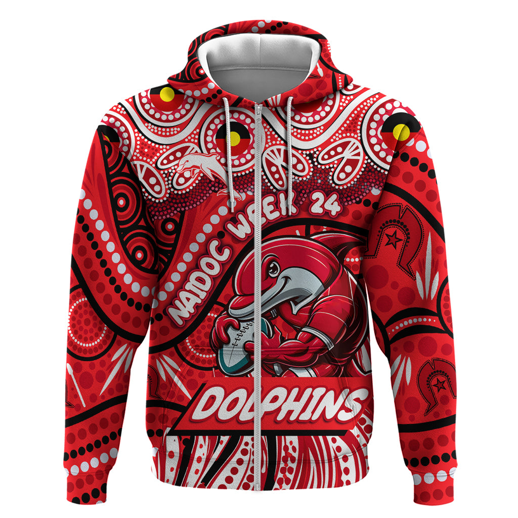 Custom Australia NAIDOC Week 2024 Hoodie Dolphins Mascot Keep The Fire Burning - Vibe Hoodie Shop
