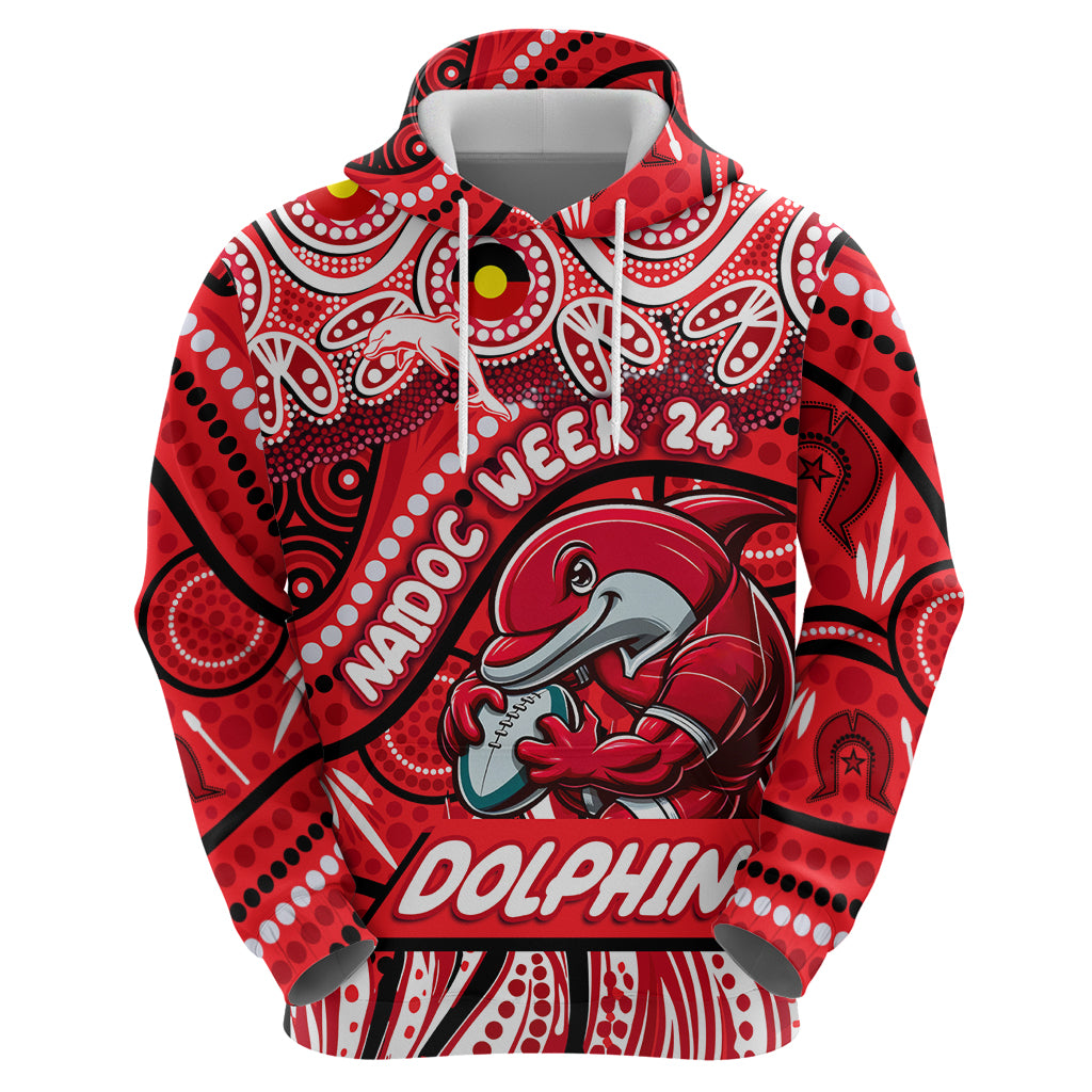 Custom Australia NAIDOC Week 2024 Hoodie Dolphins Mascot Keep The Fire Burning - Vibe Hoodie Shop