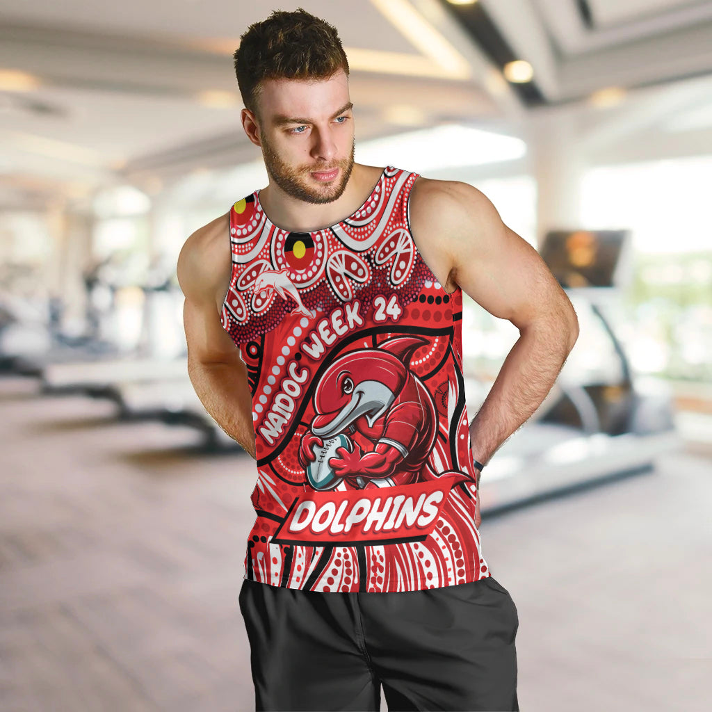 Custom Australia NAIDOC Week 2024 Men Tank Top Dolphins Mascot Keep The Fire Burning - Vibe Hoodie Shop
