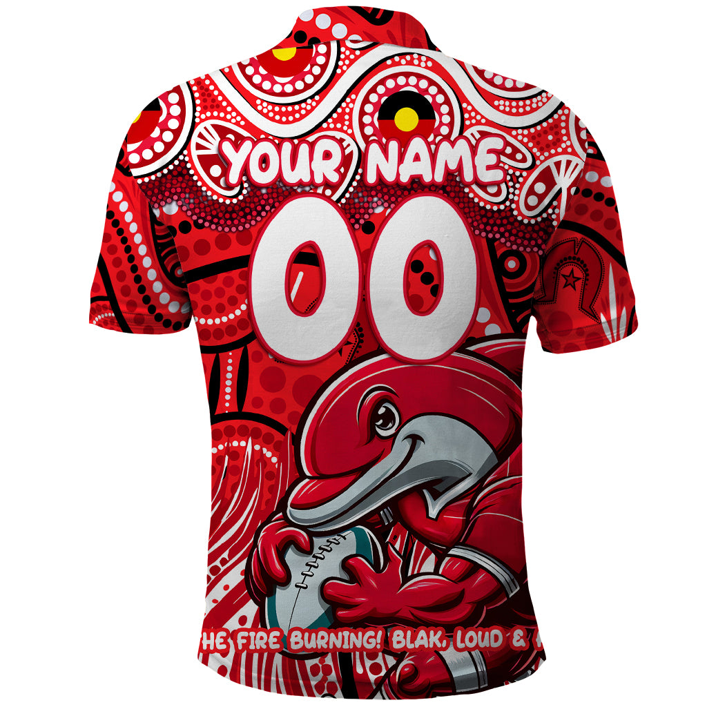 Custom Australia NAIDOC Week 2024 Polo Shirt Dolphins Mascot Keep The Fire Burning - Vibe Hoodie Shop