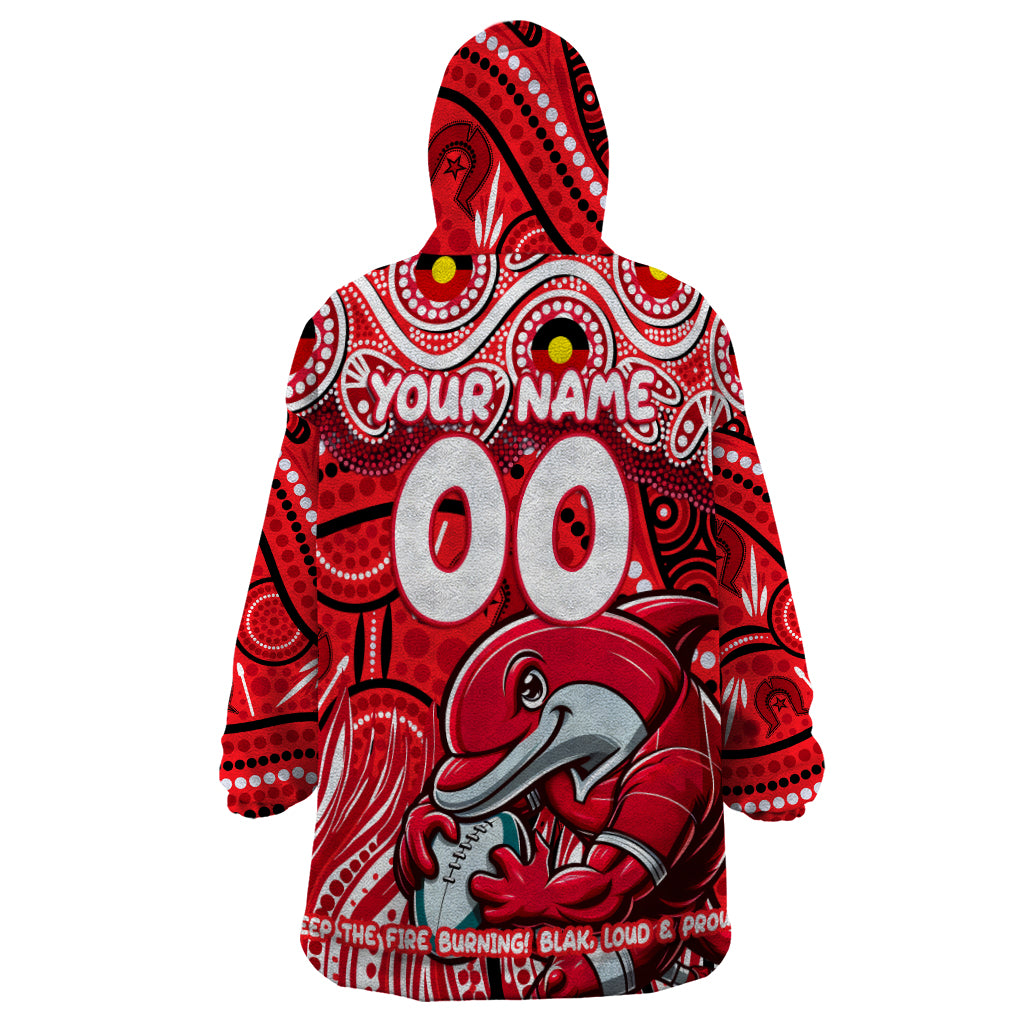 Custom Australia NAIDOC Week 2024 Wearable Blanket Hoodie Dolphins Mascot Keep The Fire Burning - Vibe Hoodie Shop