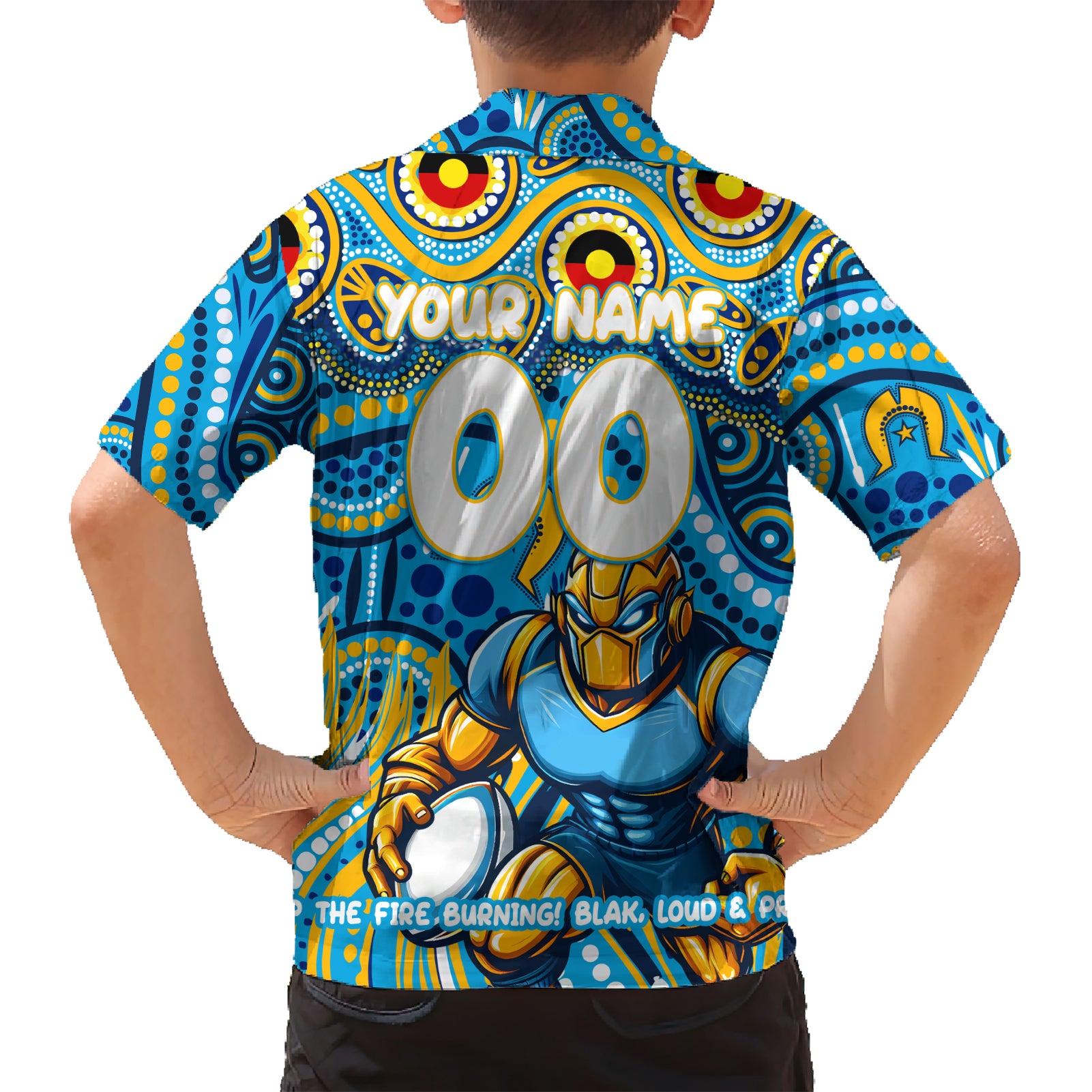 Custom Australia NAIDOC Week 2024 Hawaiian Shirt Titans Mascot Keep The Fire Burning - Vibe Hoodie Shop