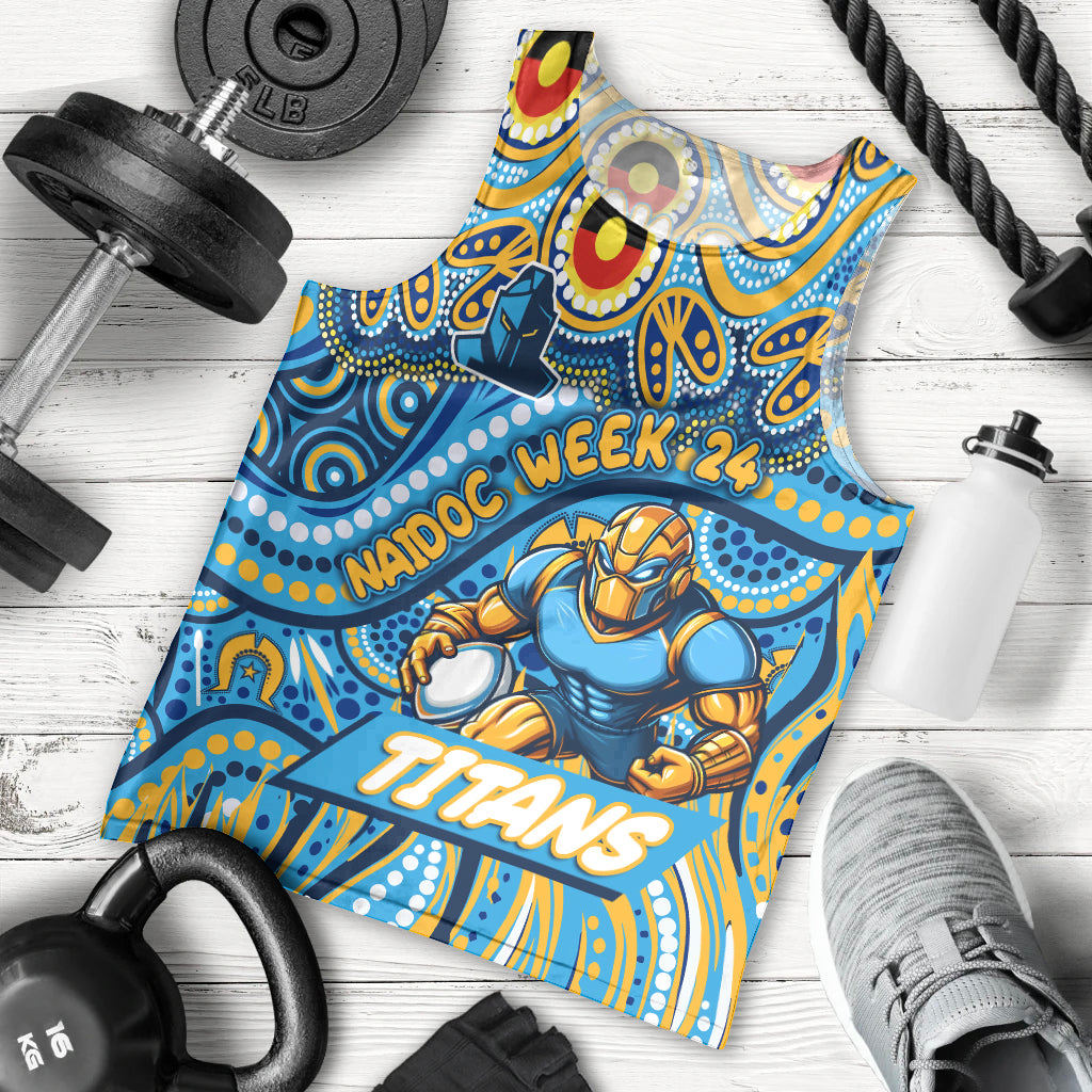 Custom Australia NAIDOC Week 2024 Men Tank Top Titans Mascot Keep The Fire Burning - Vibe Hoodie Shop
