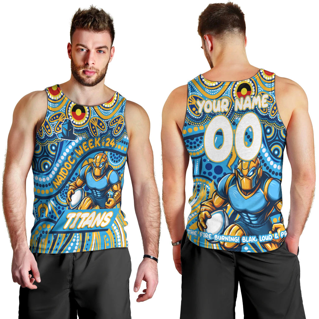 Custom Australia NAIDOC Week 2024 Men Tank Top Titans Mascot Keep The Fire Burning - Vibe Hoodie Shop