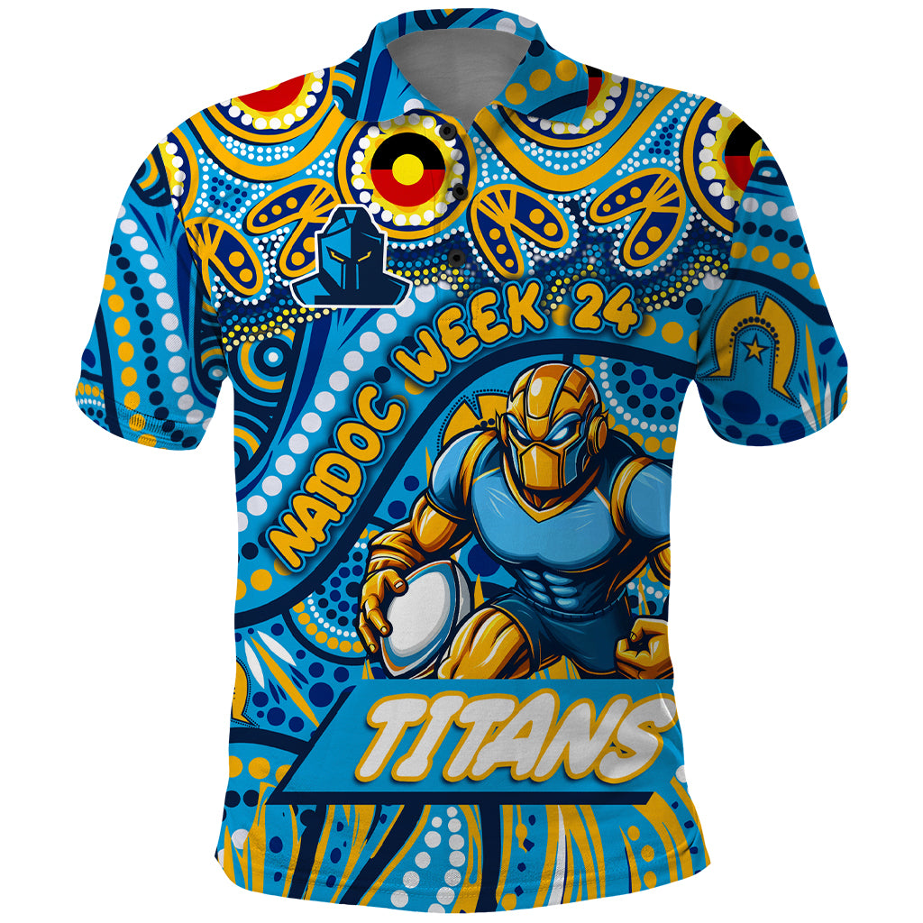 Custom Australia NAIDOC Week 2024 Polo Shirt Titans Mascot Keep The Fire Burning - Vibe Hoodie Shop